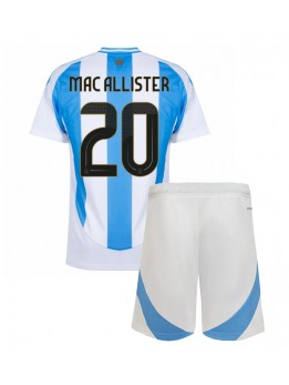 Argentina Alexis Mac Allister #20 Dječji Domaci Dres kompleti Copa America 2024 Kratak Rukavima (+ kratke hlače)